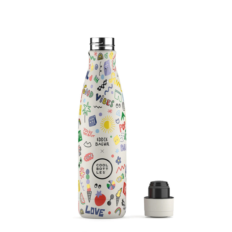 COOL BOTTLES. Stainless steel bottle Eddie Baehr - Good Vibes 500ml