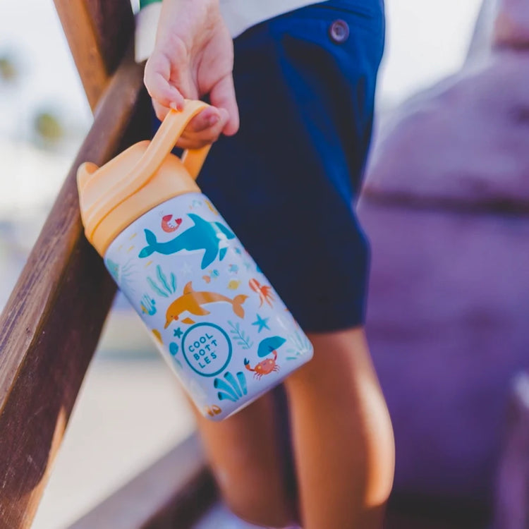 COOL BOTTLES. Ανοξείδωτο παιδικό παγούρι Υποβρύχιος Κόσμος 350ml