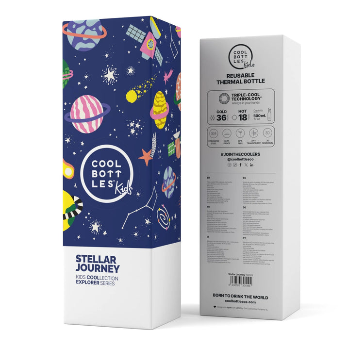 COOL BOTTLES. Kids water bottle Stellar Journey 500ml