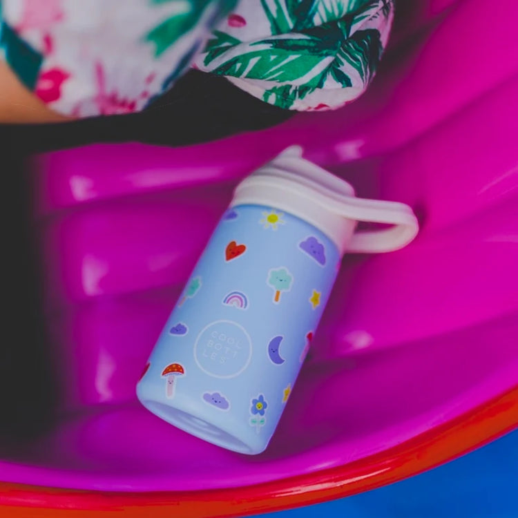 COOL BOTTLES. Ανοξείδωτο παιδικό παγούρι Χρωματιστά Σύννεφα 350ml