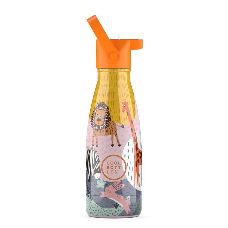 COOL BOTTLES. Ανοξείδωτο παιδικό μπουκάλι Άγρια ζώα 260ml
