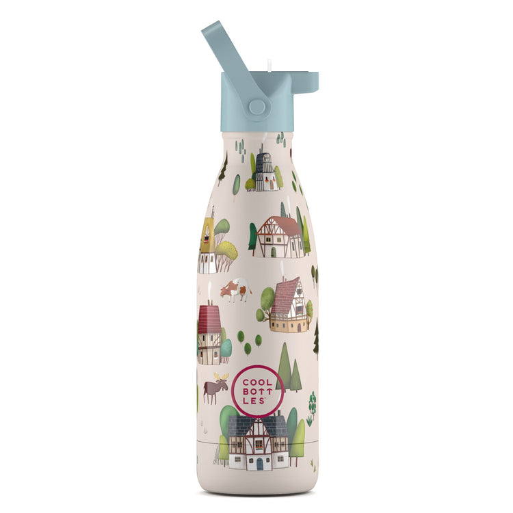 COOL BOTTLES. Ανοξείδωτο παιδικό μπουκάλι Χωριό Tudor 350ml