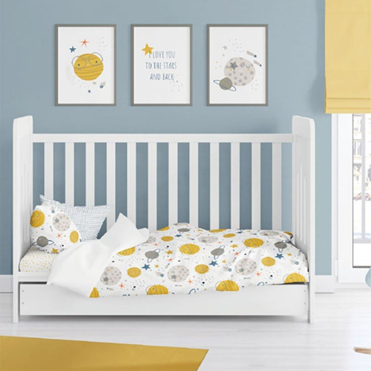 COZYKIDS. Σετ κλινοσκέπασμα + σεντόνι με λάστιχο (ενωμένα με φερμουάρ) Διάστημα 70x140
