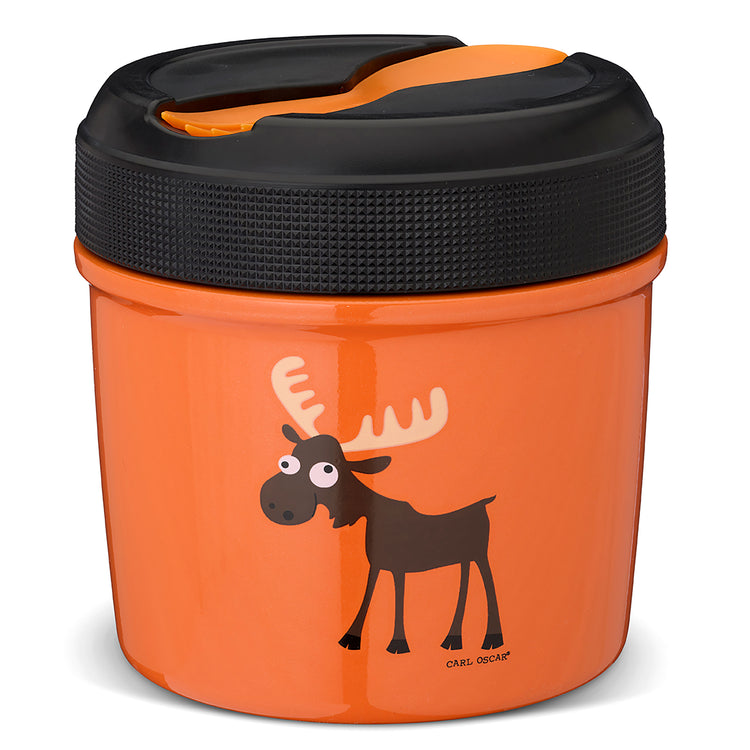 CARL OSCAR. TEMP LunchJar with cutlery 500ml Moose - Orange