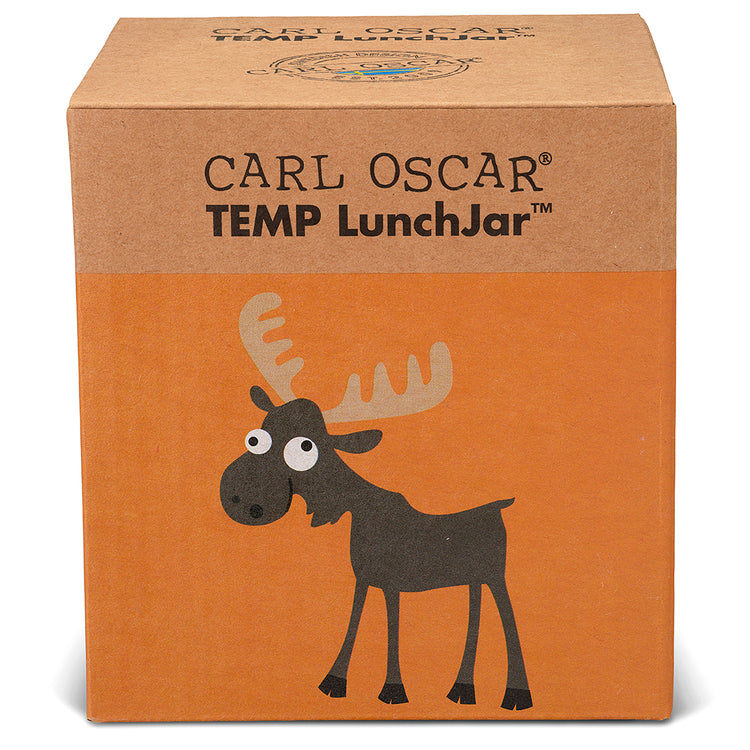 CARL OSCAR. TEMP LunchJar with cutlery 500ml Moose - Orange