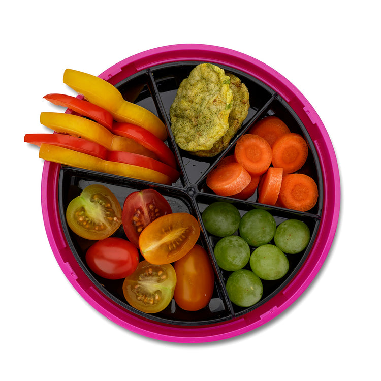 CARL OSCAR. SnackDISC™ Lunch box O15cm Cow - Purple
