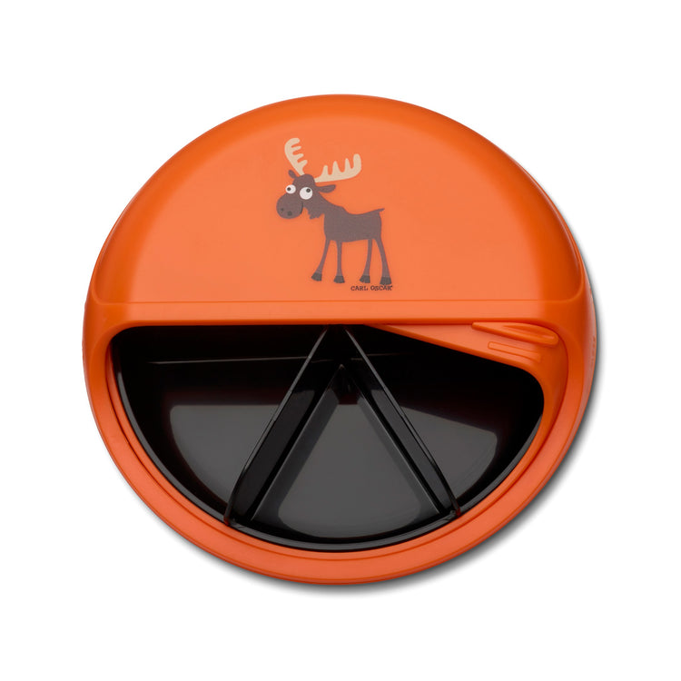 CARL OSCAR. SnackDISC™ Lunch box O15cm Moose - Orange