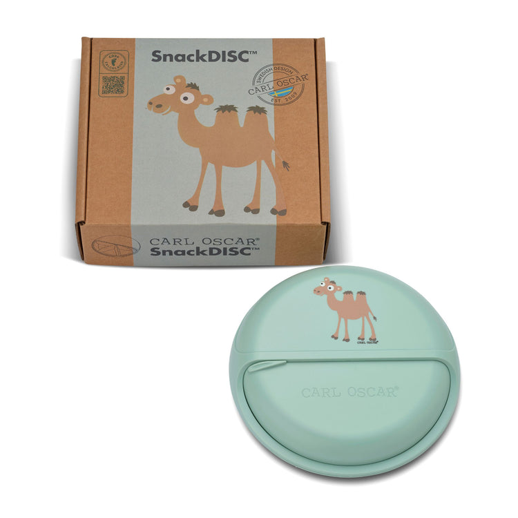 CARL OSCAR. SnackDISC™ Lunch box O15cm Camel - Green