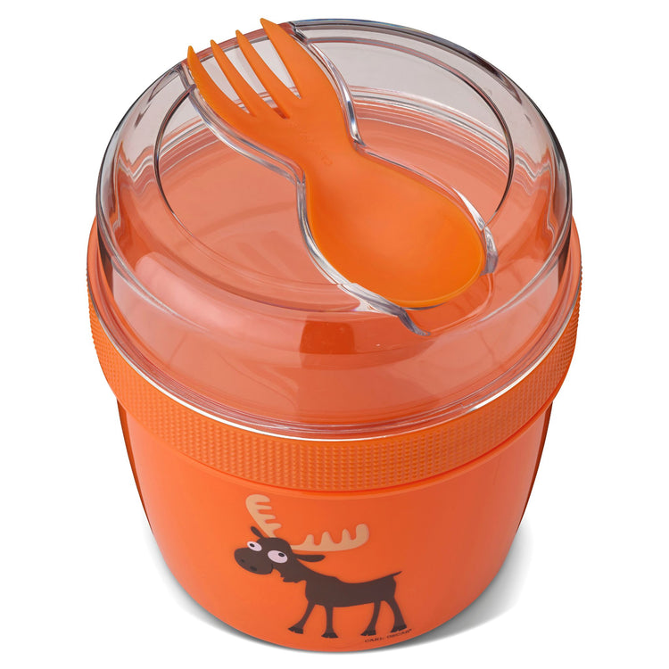 CARL OSCAR. N'ice Cup L Lunch box with cooling disc Moose - Orange