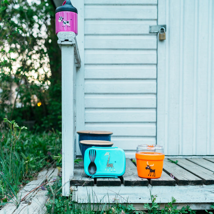 CARL OSCAR. N'ice Cup L Lunch box with cooling disc Moose - Orange