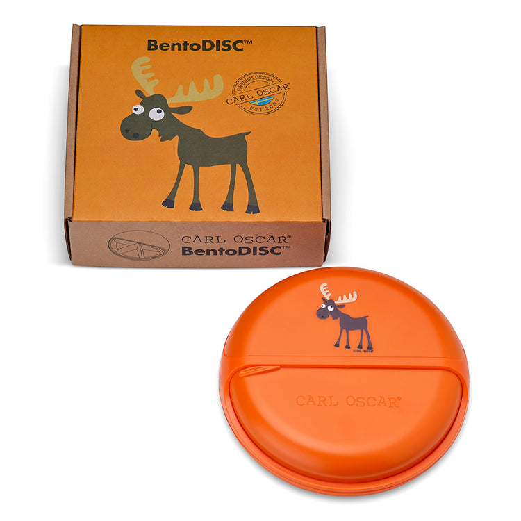 CARL OSCAR. BentoDISC™ Lunch box O18cm Moose - Orange