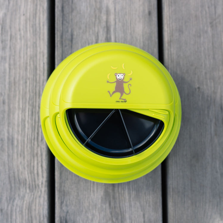 CARL OSCAR. MiniDISC™ Lunch box O12cm Monkey - Lime
