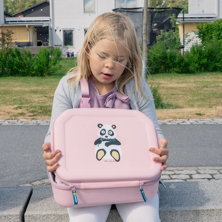 CARL OSCAR. Pack n' Snack™ Lunchbag Panda - Pink