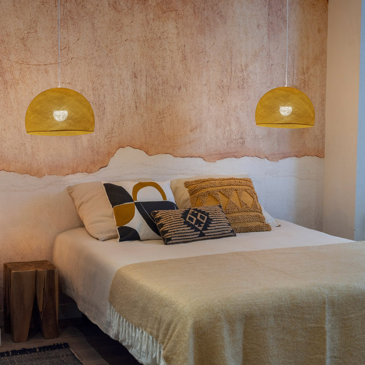 LA CASE DE COUSIN PAUL. Dome lampshade simple Camel 38 cupola
