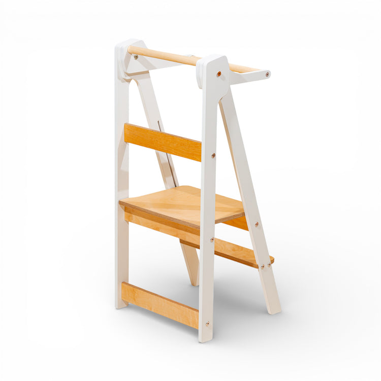 Duck Woodworks. Αναδιπλούμενος πύργος εκμάθησης - λευκό