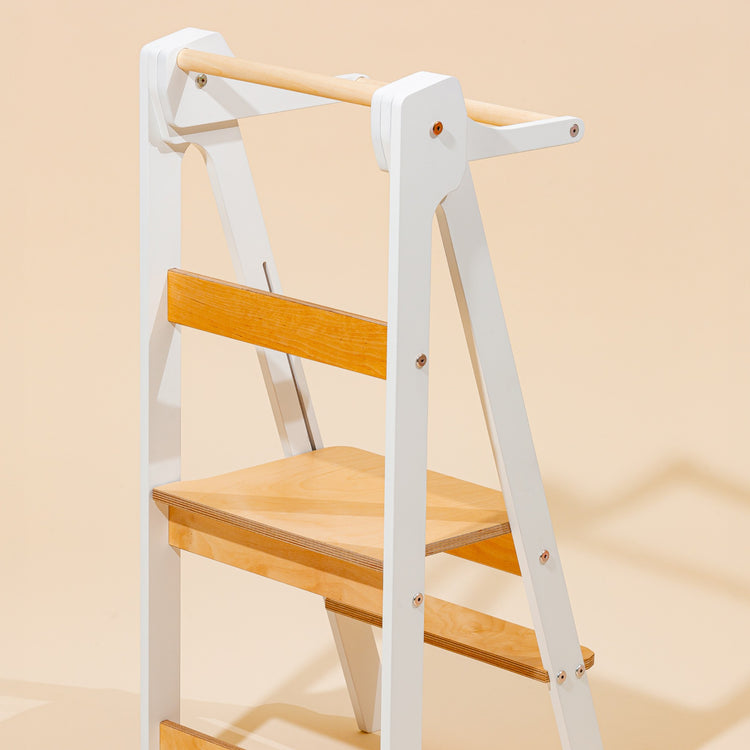Duck Woodworks. Αναδιπλούμενος πύργος εκμάθησης - λευκό