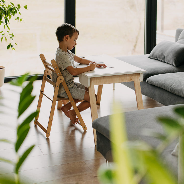Duck Woodworks. Αισθητηριακό τραπέζι Montessori - λευκό