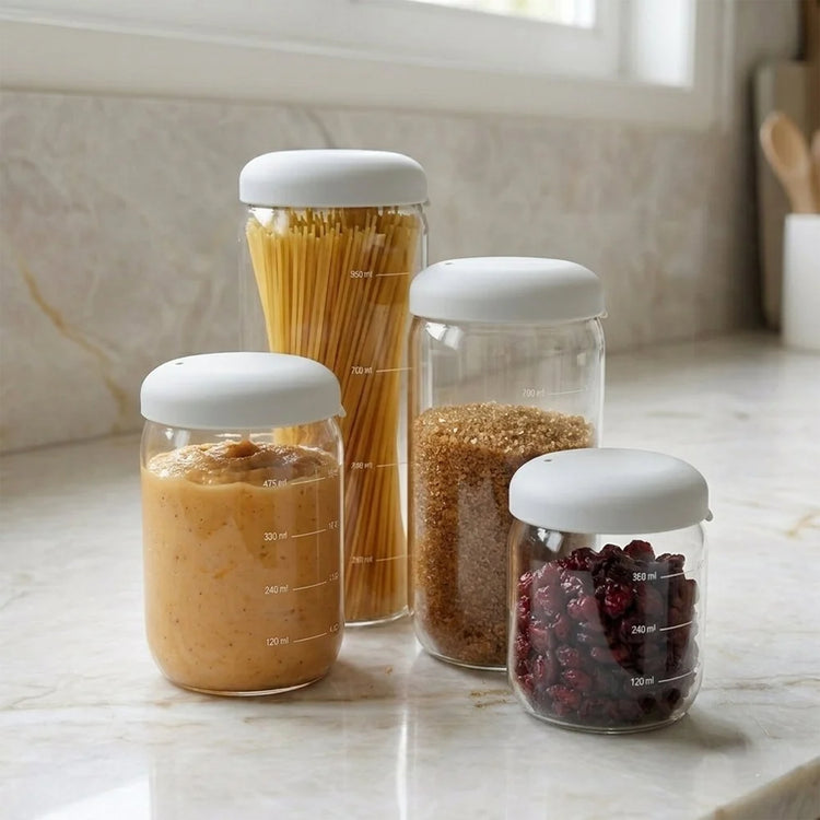 EKOBO. Pronto Food Storage Jar in Borosilicate Glass 750ml - Cloud