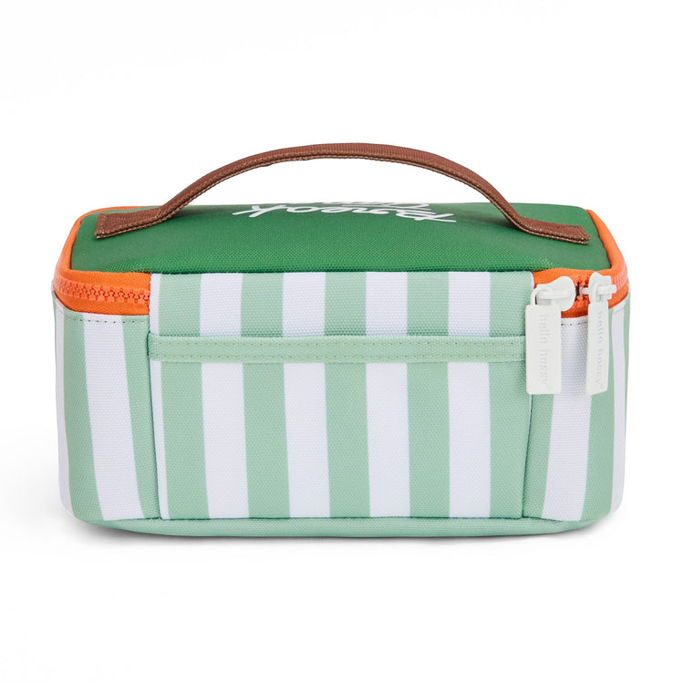 HELLO HOSSY. Green Stripes Lunch Bag