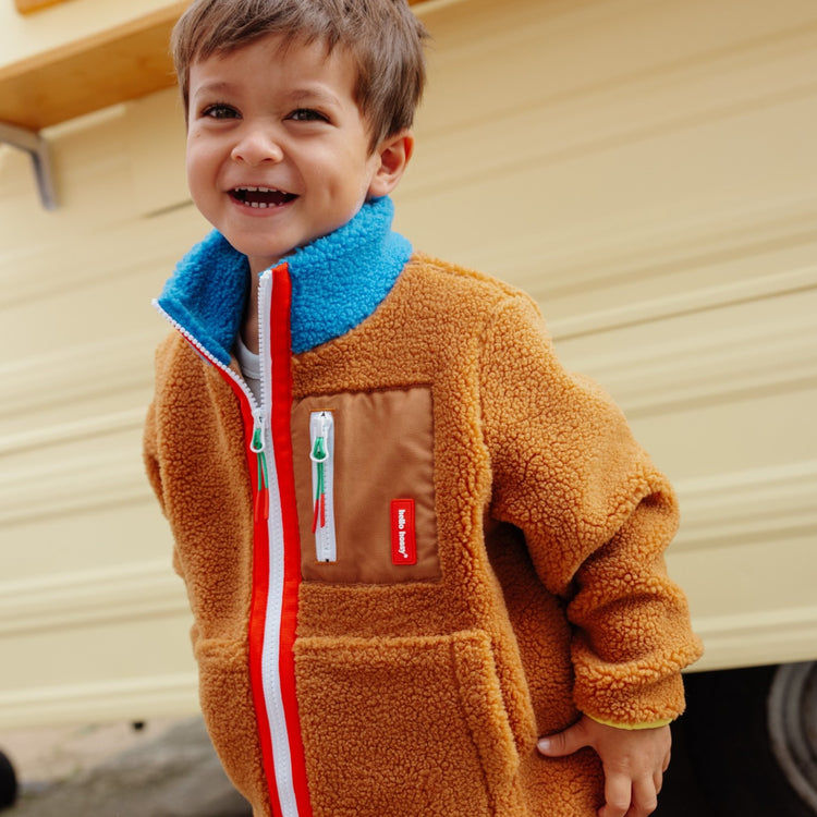 HELLO HOSSY. Παιδικό μπουφάν fleece Blue Camel