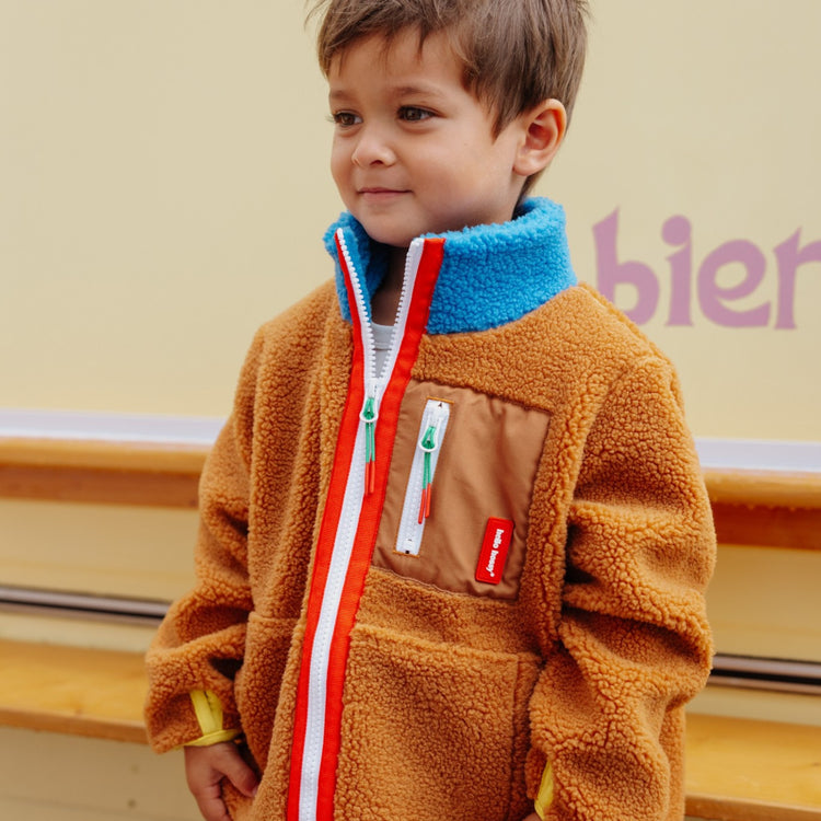 HELLO HOSSY. Παιδικό μπουφάν fleece Blue Camel
