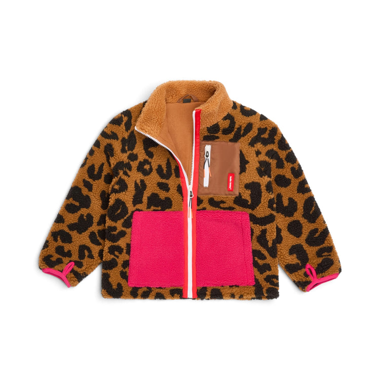 HELLO HOSSY. Μπουφάν fleece Leopard - Μαμά S