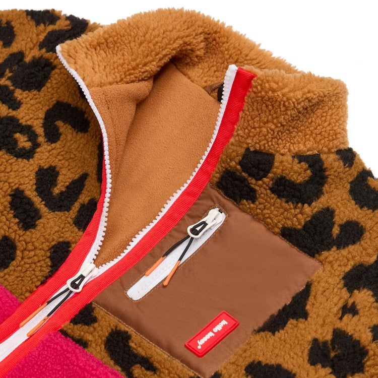 HELLO HOSSY. Μπουφάν fleece Leopard - Μαμά S