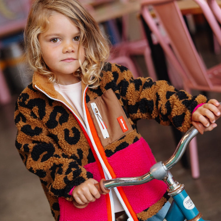 HELLO HOSSY. Παιδικό μπουφάν fleece Leopard
