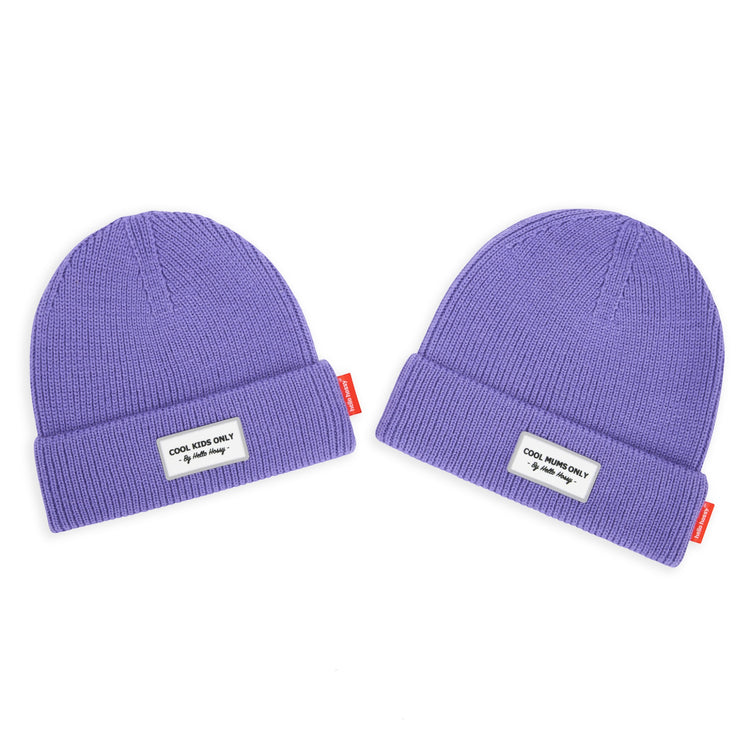 HELLO HOSSY. Pop Purple mum beanie