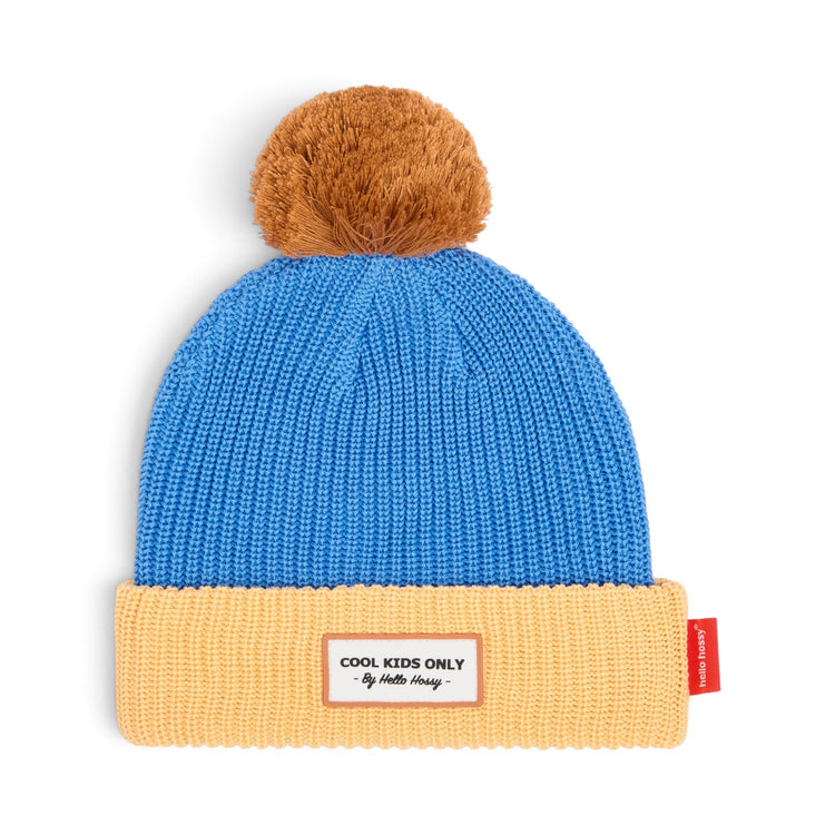 HELLO HOSSY. Color Block Kingfisher beanie