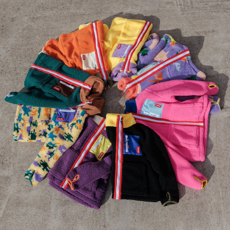 HELLO HOSSY. Παιδικό μπουφάν fleece Midnight Lemon