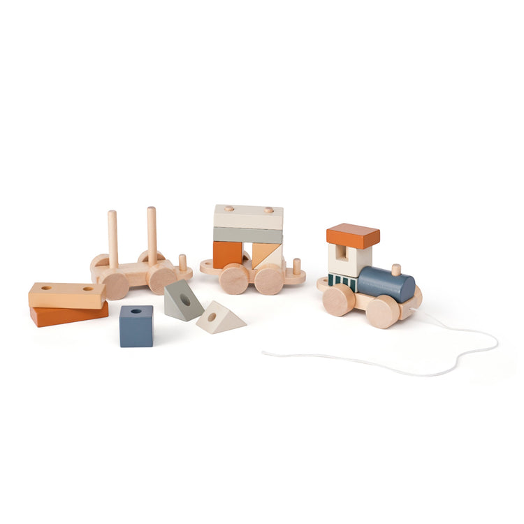 KIDS CONCEPT. Block train brown
