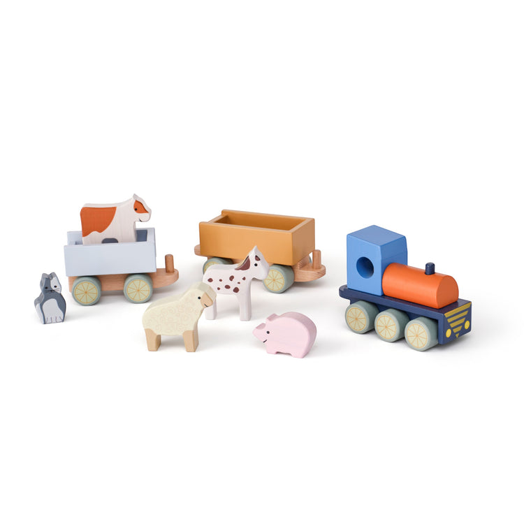 KIDS CONCEPT. Farm animal train AIDEN