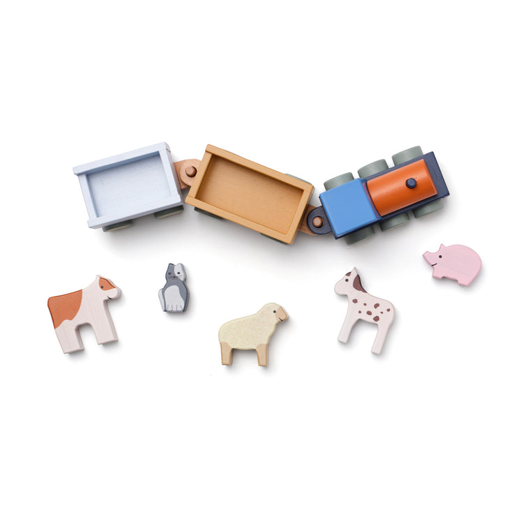 KIDS CONCEPT. Farm animal train AIDEN