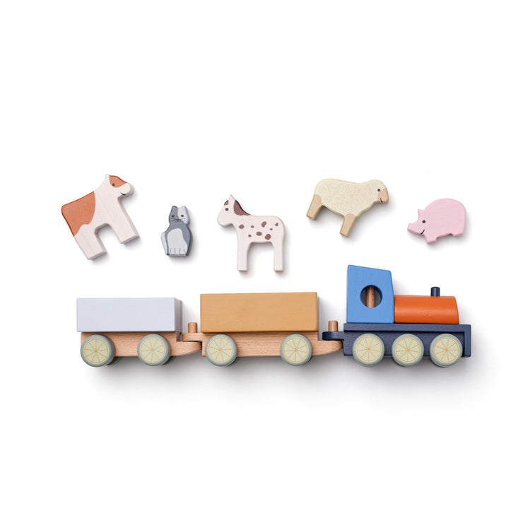 KIDS CONCEPT. Farm animal train AIDEN