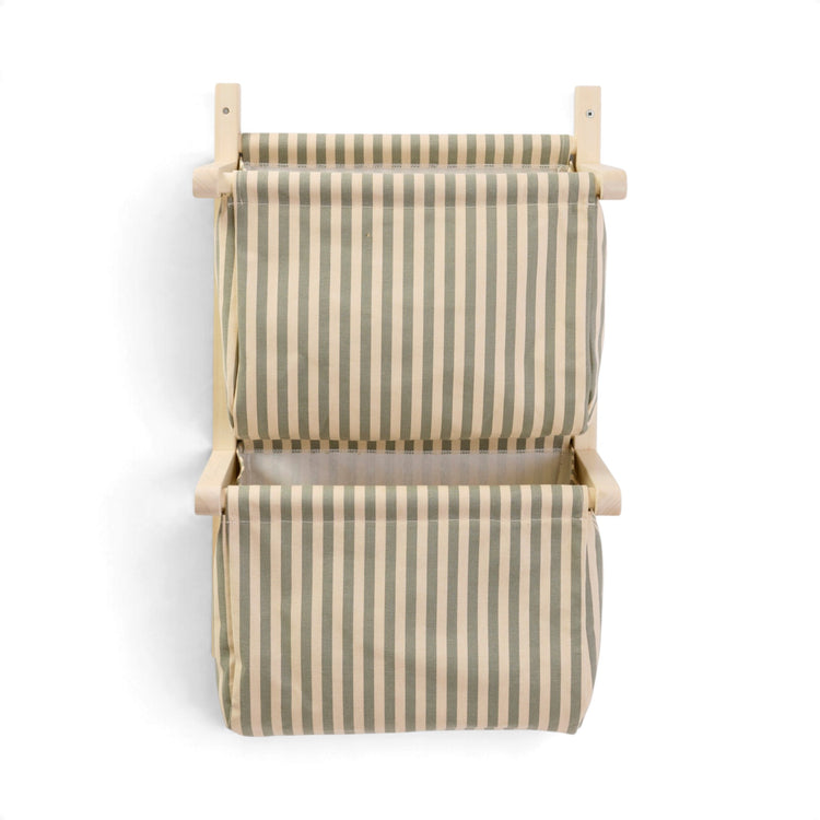 KIDS CONCEPT. Wall storage textile stripe green