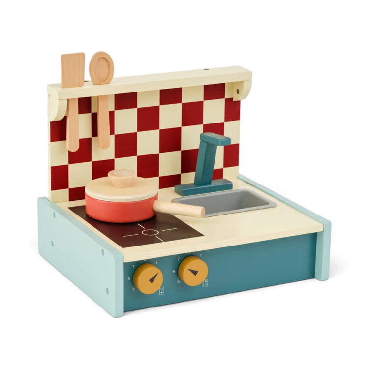 KIDS CONCEPT. Ξύλινο φορητό κουζινάκι παιχνιδιού (πράσινο)