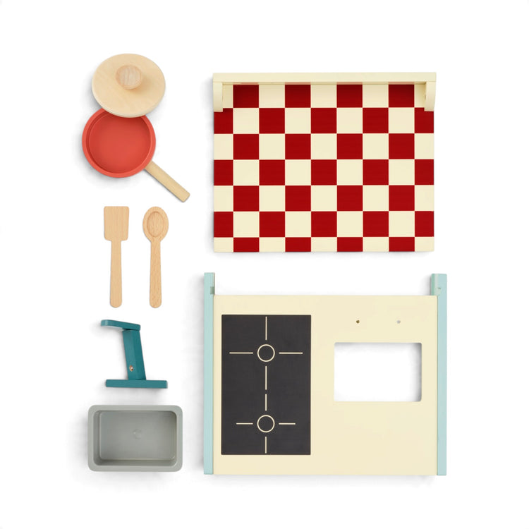 KIDS CONCEPT. Ξύλινο φορητό κουζινάκι παιχνιδιού (πράσινο)