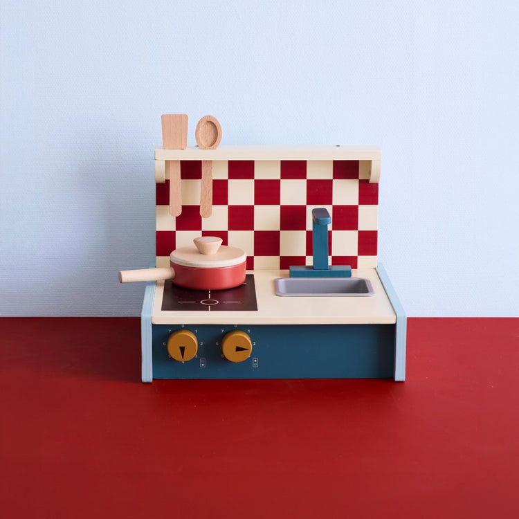 KIDS CONCEPT. Ξύλινο φορητό κουζινάκι παιχνιδιού (πράσινο)