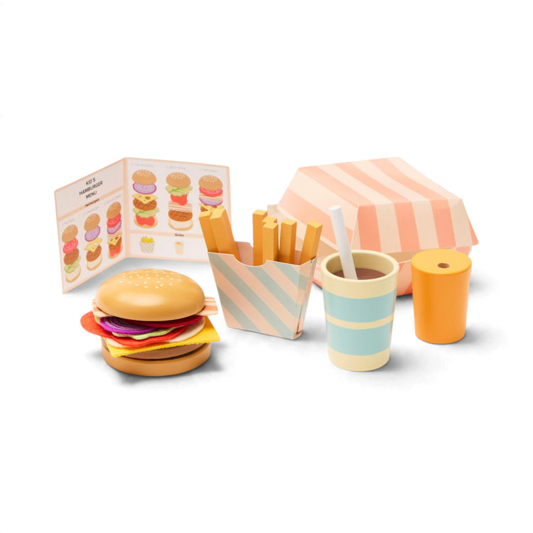KIDS CONCEPT. Ξύλινο σετ παιχνιδιού Hamburger Menu