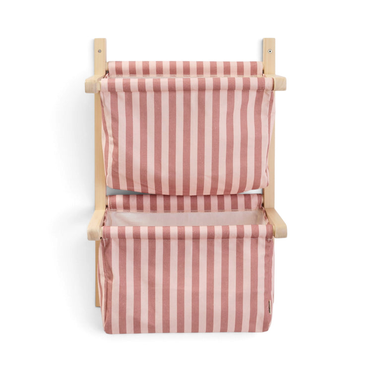 KIDS CONCEPT. Wall storage textile stripe clay pink
