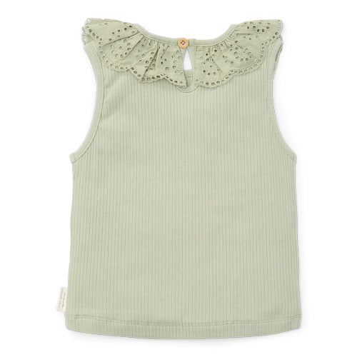 LITTLE DUTCH. Singlet Rib Grass Green