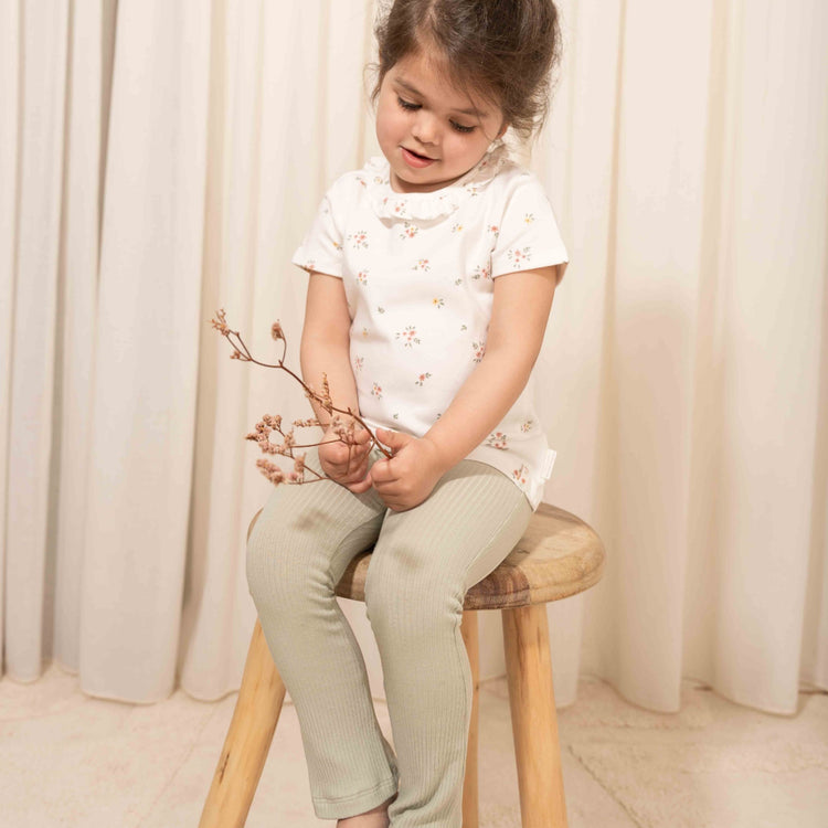 LITTLE DUTCH. Trousers Rib Grass Green