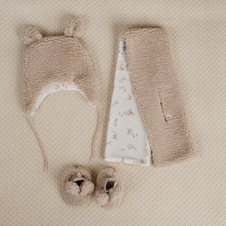 LITTLE DUTCH. Teddy mittens Sand