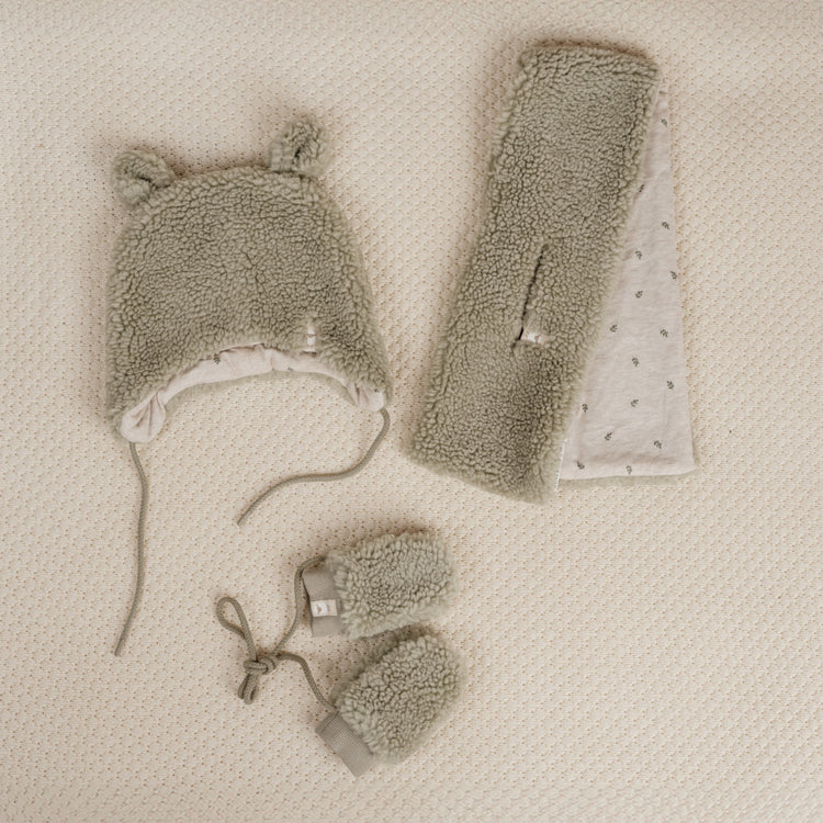 LITTLE DUTCH. Γαντάκια teddy Soft Green new