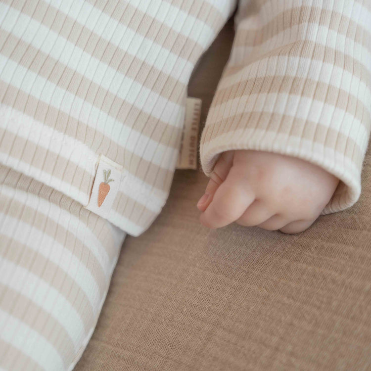 LITTLE DUTCH. Μπλουζάκι μακρυμάνικο Stripe Sand/White