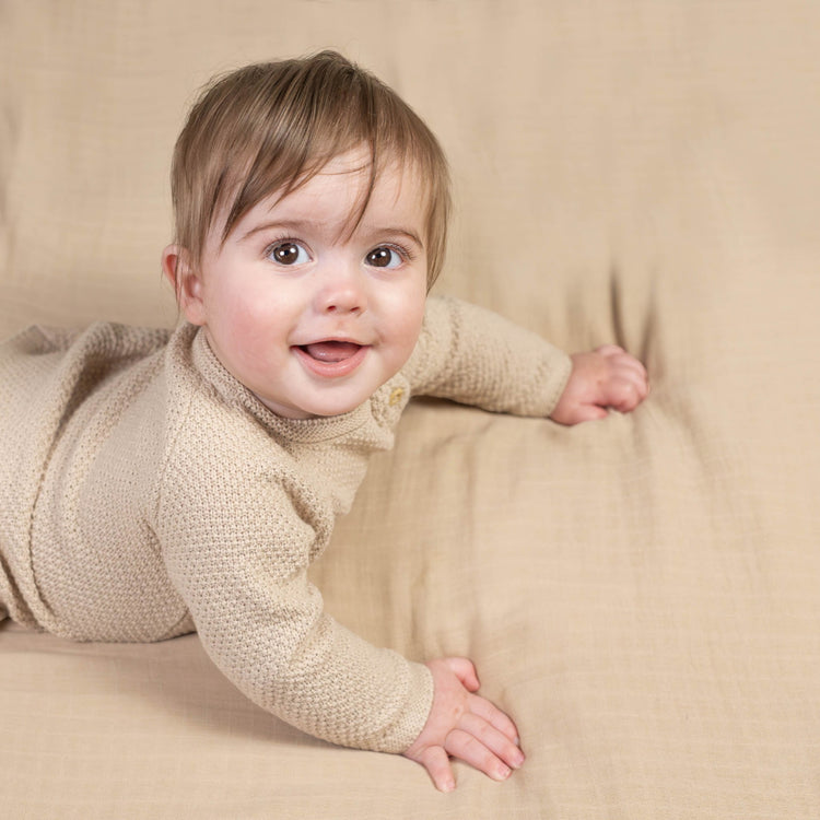 LITTLE DUTCH. Knitted sweater Sand