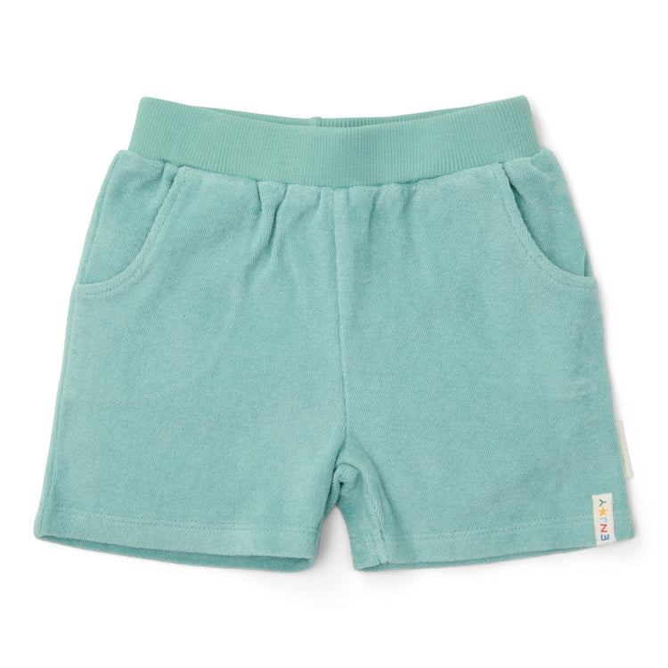 LITTLE DUTCH. Σετ μπλουζάκι και κοντό παντελονάκι Seashells and Stripes Surf Blue