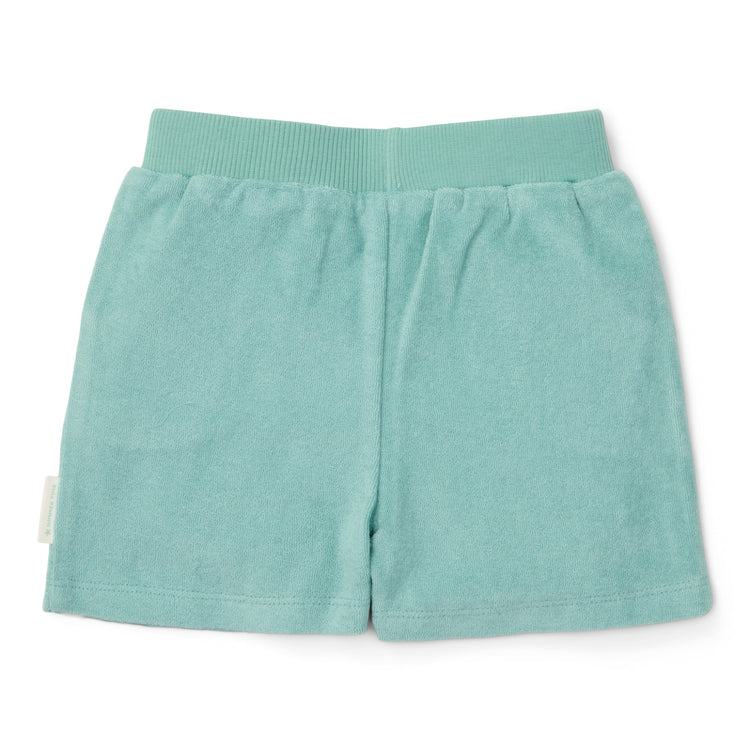 LITTLE DUTCH. Σετ μπλουζάκι και κοντό παντελονάκι Seashells and Stripes Surf Blue