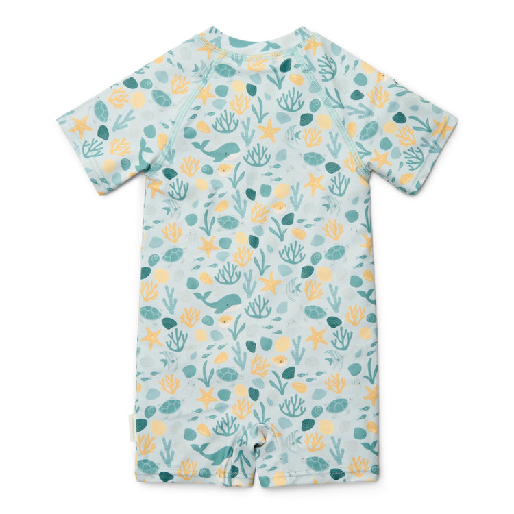 LITTLE DUTCH. Swimsuit short sleeves Seashells Multi-colour